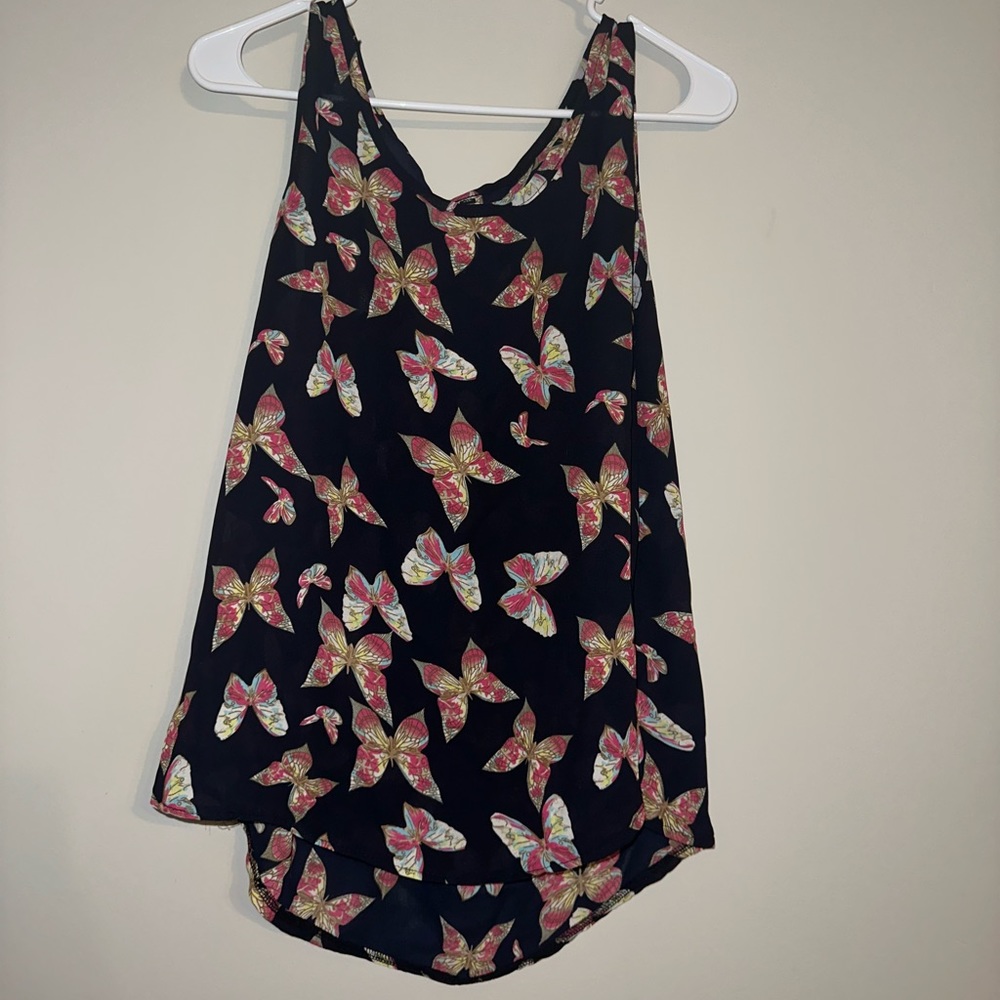 Beautiful Black Butterfly Tank 🦋